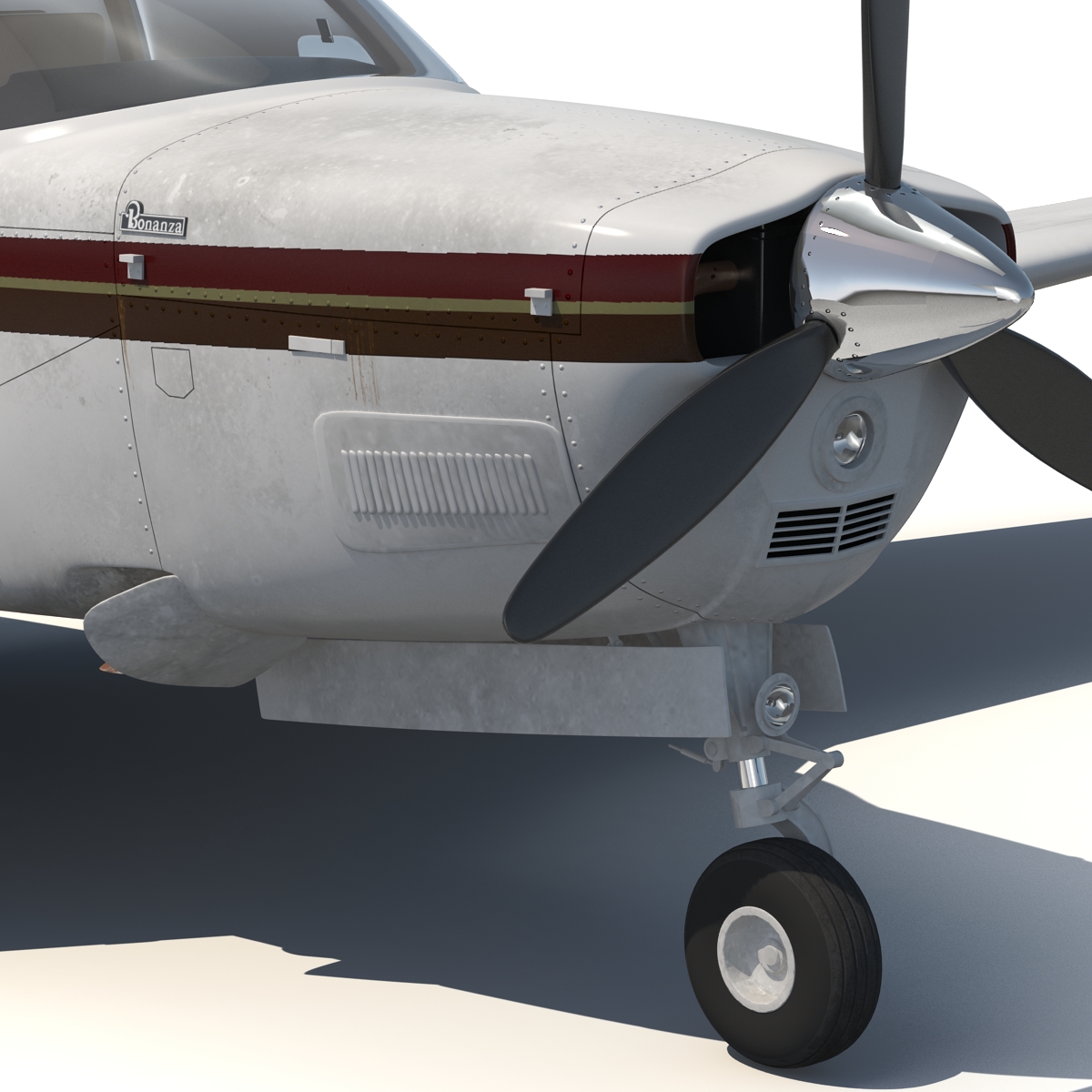 Beechcraft Bonanza 2 Rigged 3D