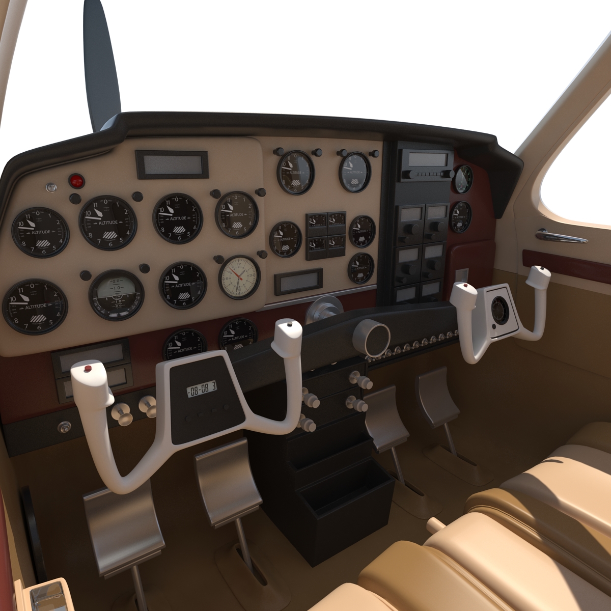 Beechcraft Bonanza 2 Rigged 3D