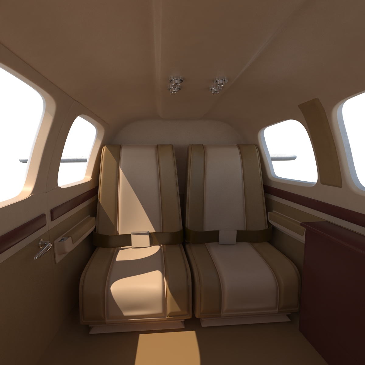 Beechcraft Bonanza 2 Rigged 3D