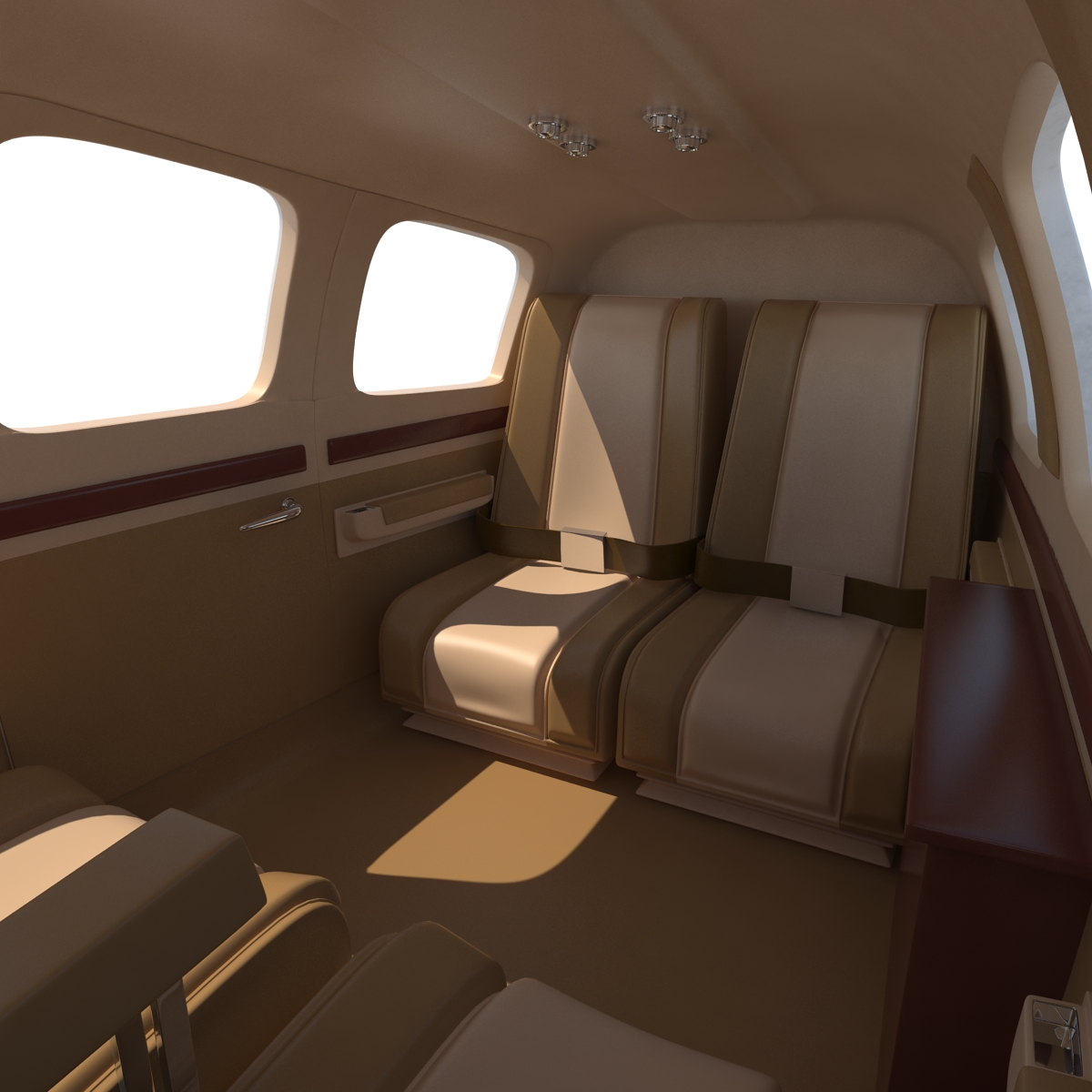 Beechcraft Bonanza 2 Rigged 3D