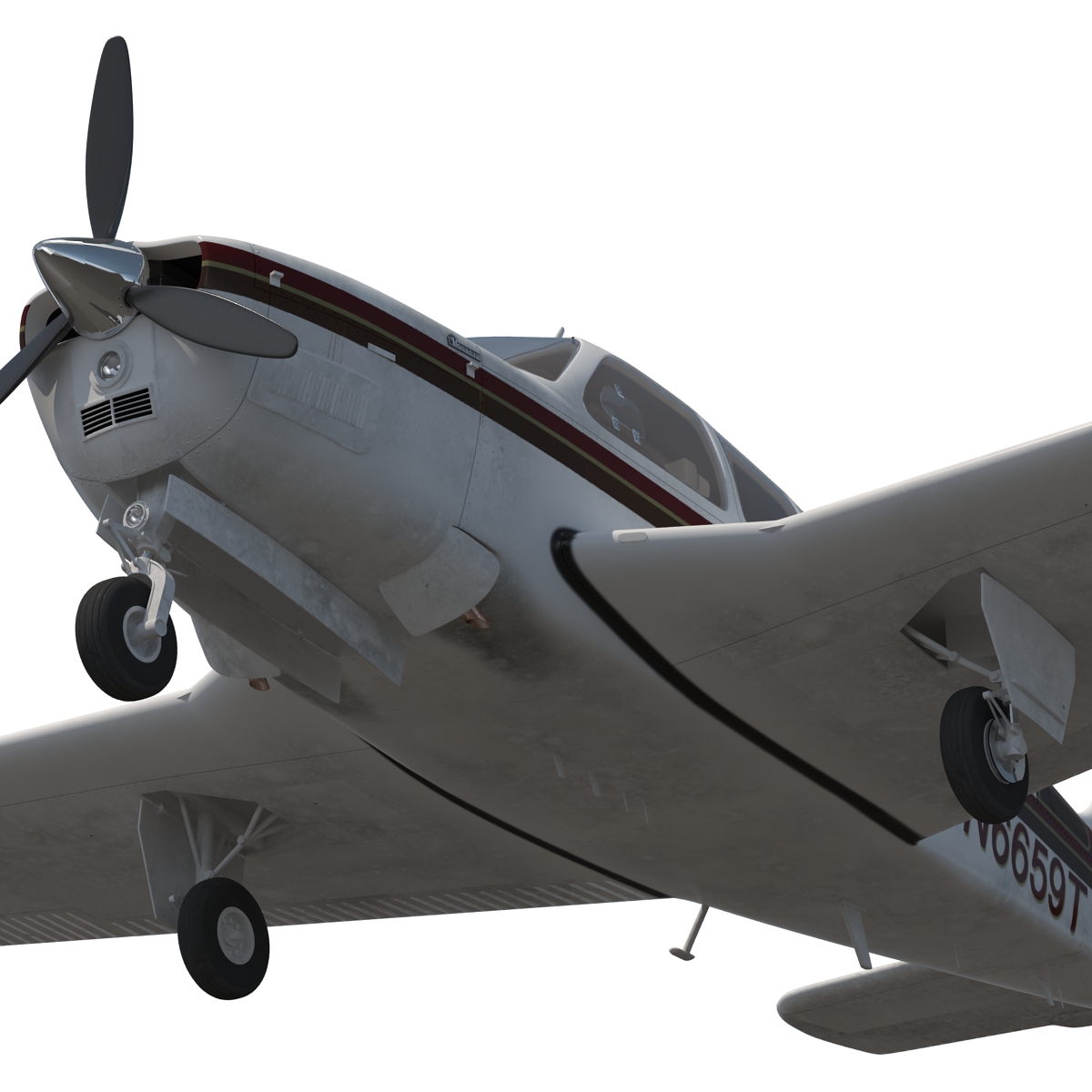 Beechcraft Bonanza 2 Rigged 3D