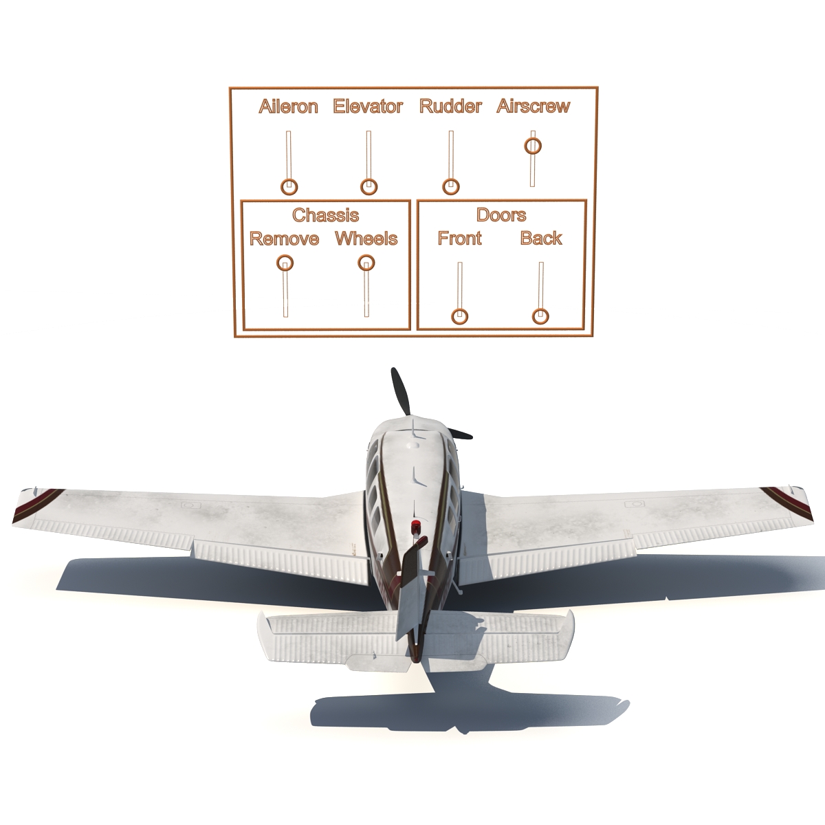 Beechcraft Bonanza 2 Rigged 3D