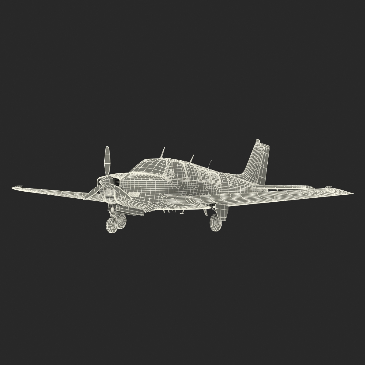 Beechcraft Bonanza 2 Rigged 3D