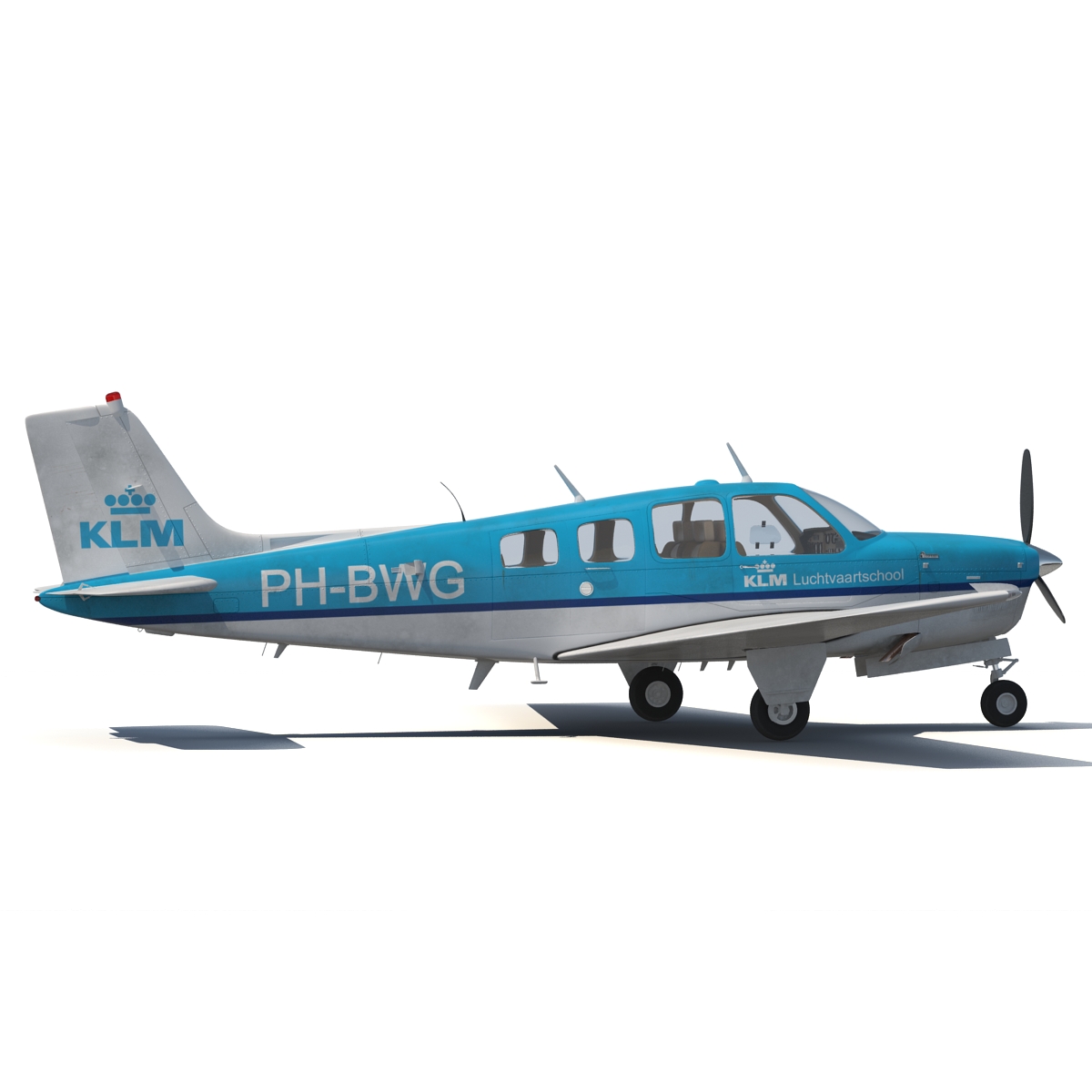 Beechcraft Bonanza 3 Rigged 3D