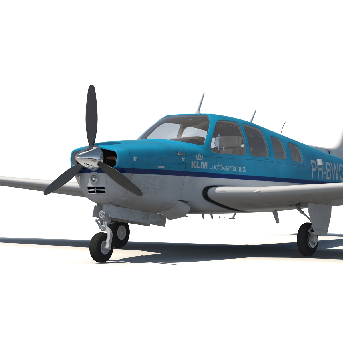 Beechcraft Bonanza 3 Rigged 3D