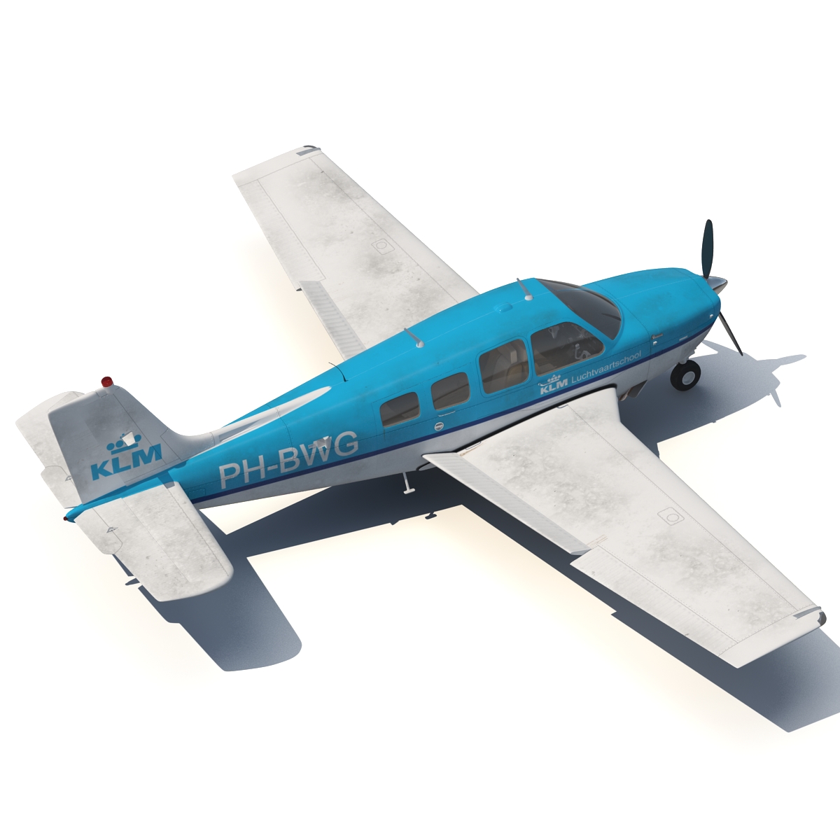 Beechcraft Bonanza 3 Rigged 3D