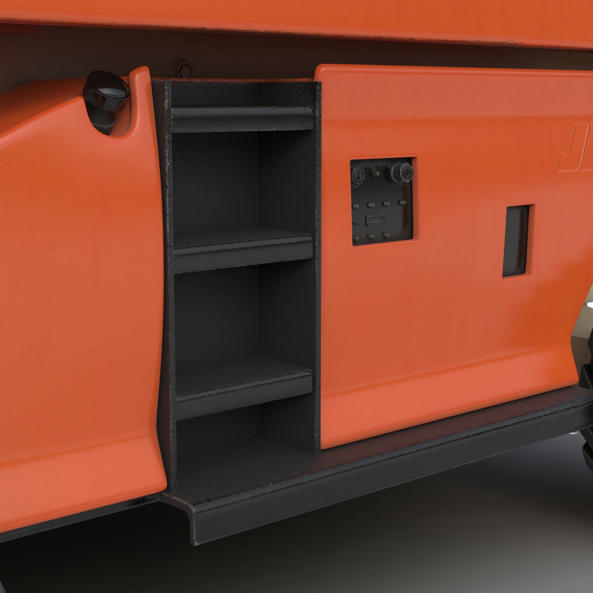 3D Engine Powered Scissor Lift JLG Rigged model