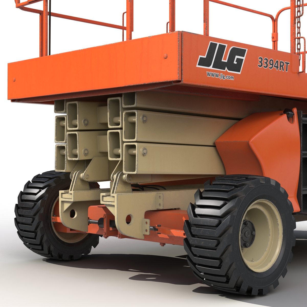 3D Engine Powered Scissor Lift JLG Rigged model