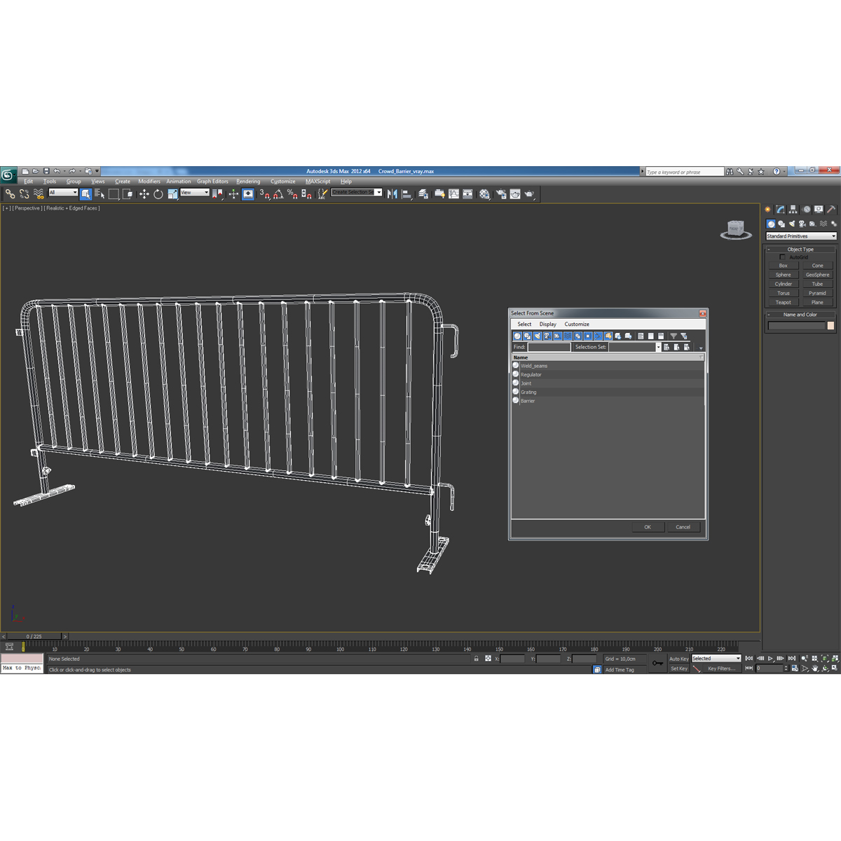 3D Crowd Barrier model