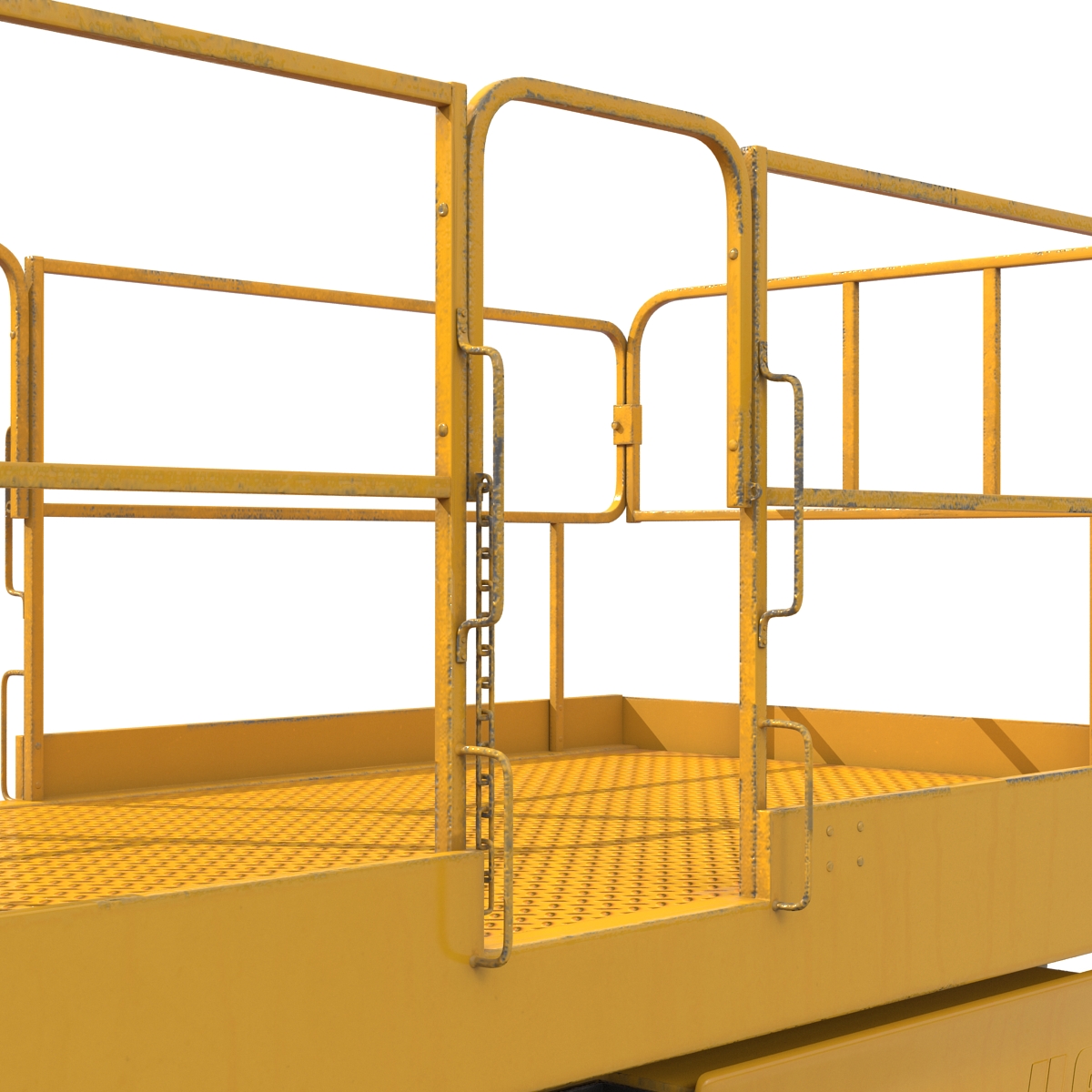 Engine Powered Scissor Lift Generic Rigged 3D