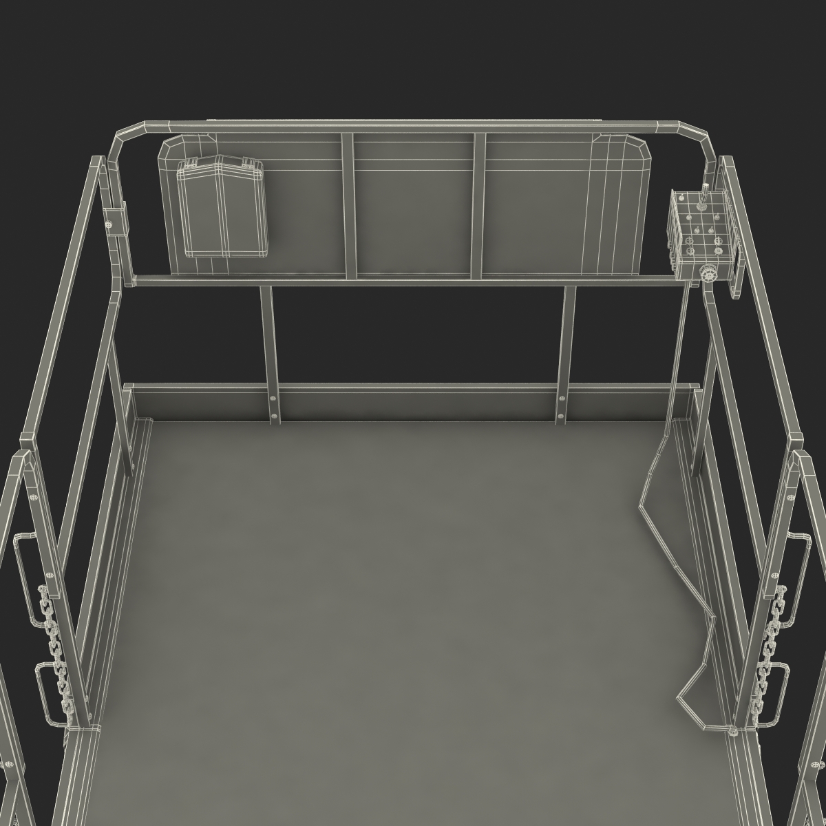 Engine Powered Scissor Lift Generic Rigged 3D