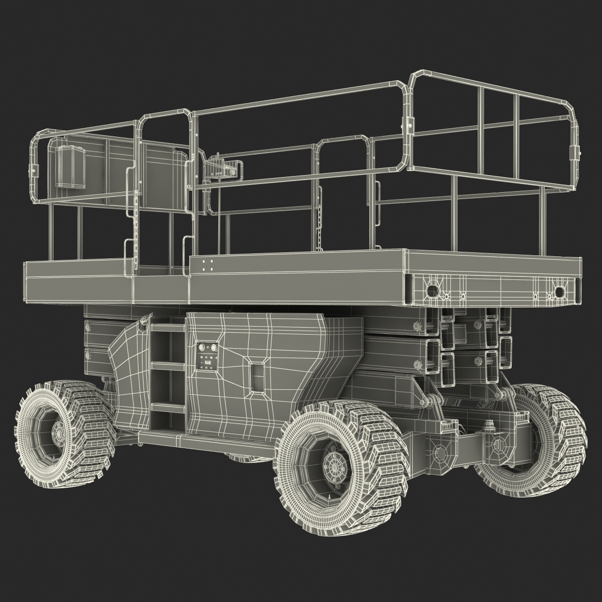 3D model Engine Powered Scissor Lift Generic