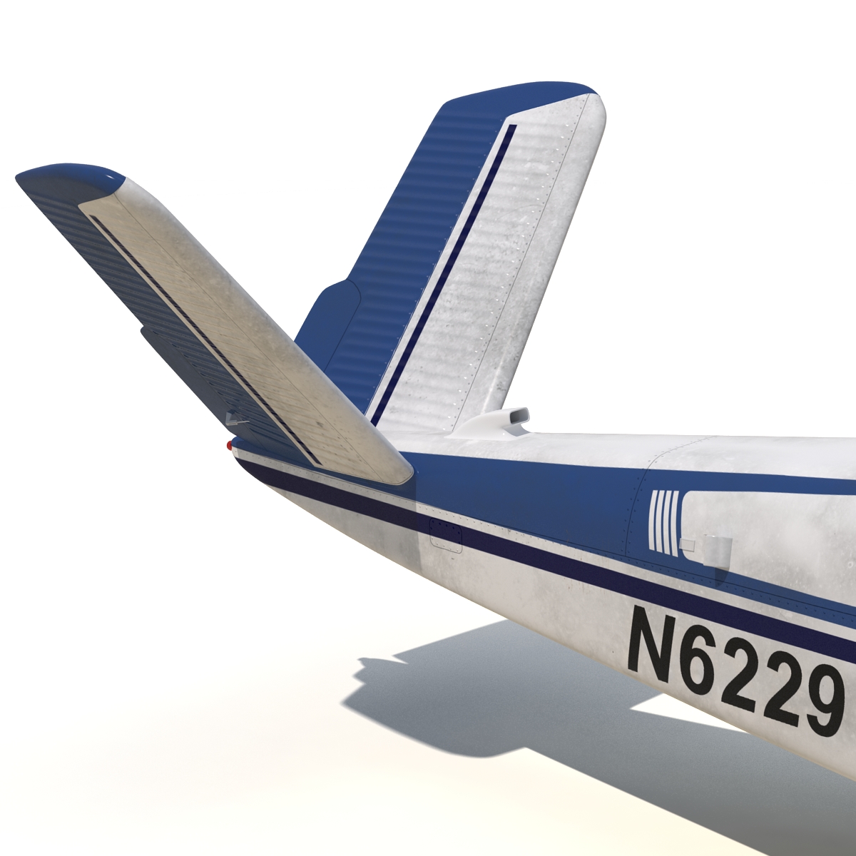 Civil Utility Aircraft Beechcraft Bonanza S35 V Tail 3D