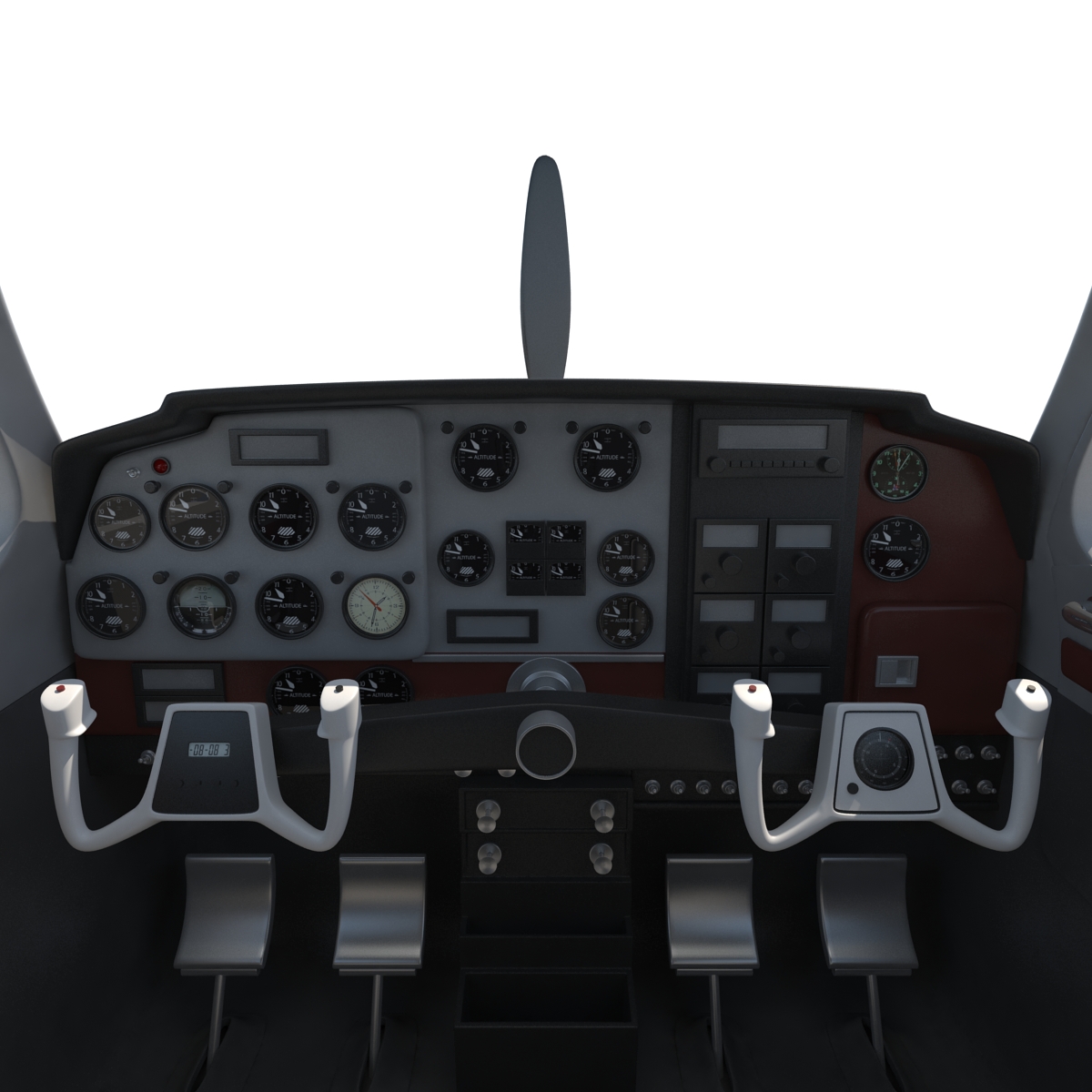 Civil Utility Aircraft Beechcraft Bonanza S35 V Tail 3D