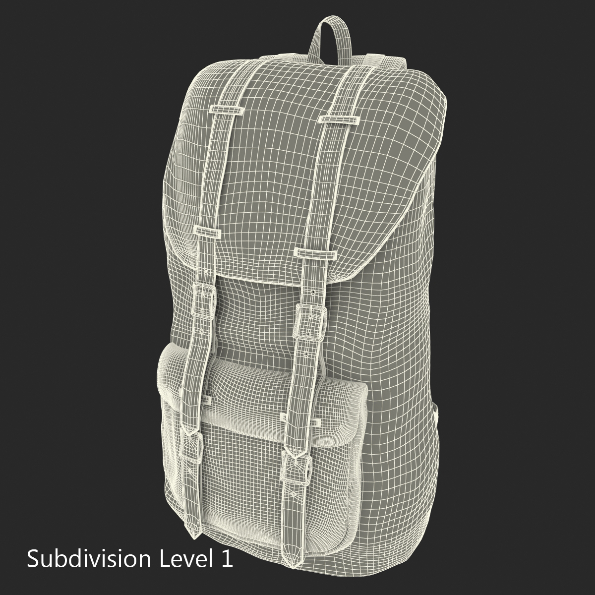 3D Backpack 8 Beige