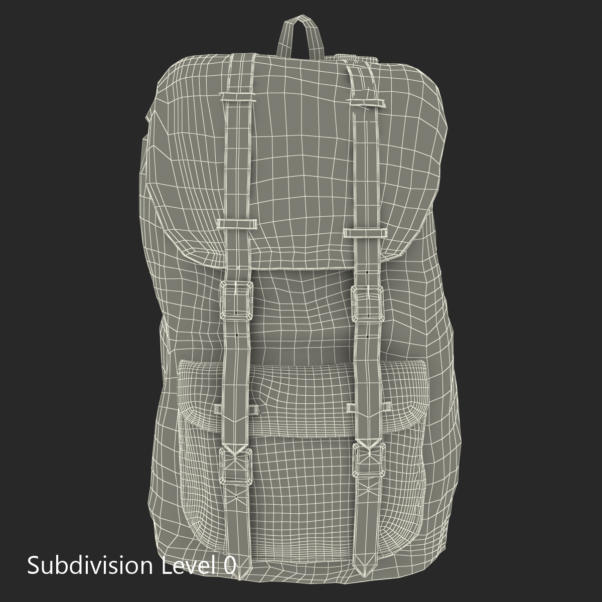 Backpack 8 Green Generic 3D model