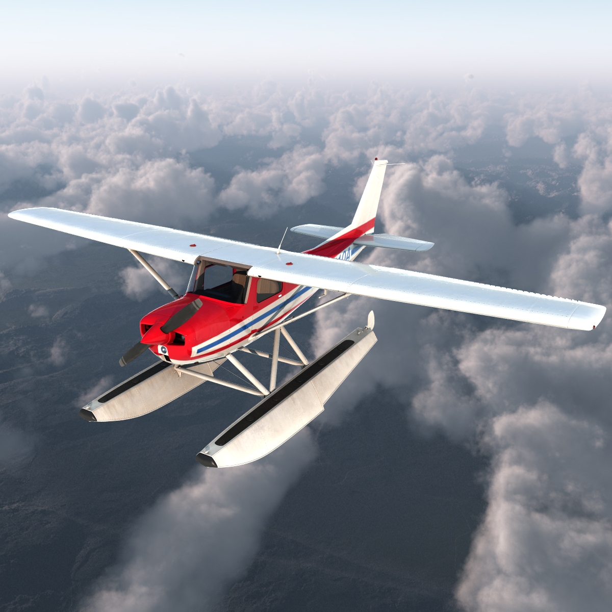 3D Cessna 150 Seaplane 2