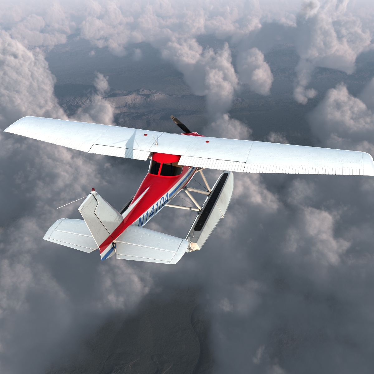 3D Cessna 150 Seaplane 2