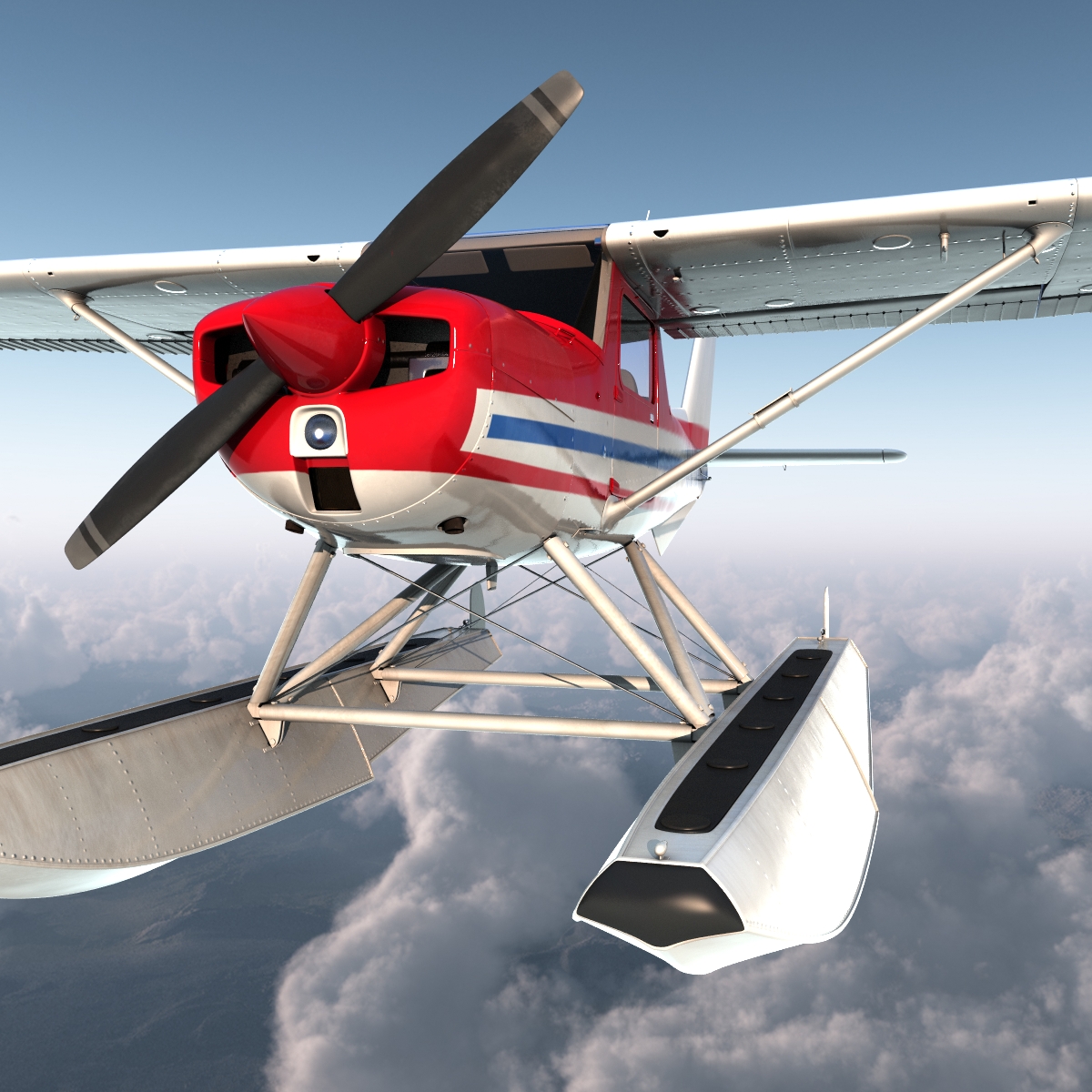 3D Cessna 150 Seaplane 2