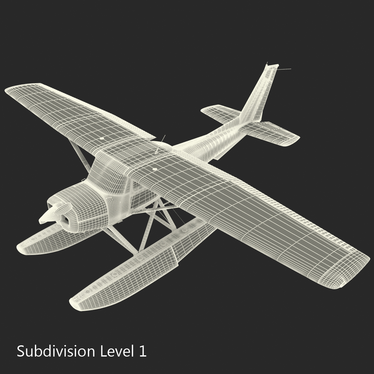 3D Cessna 150 Seaplane 3