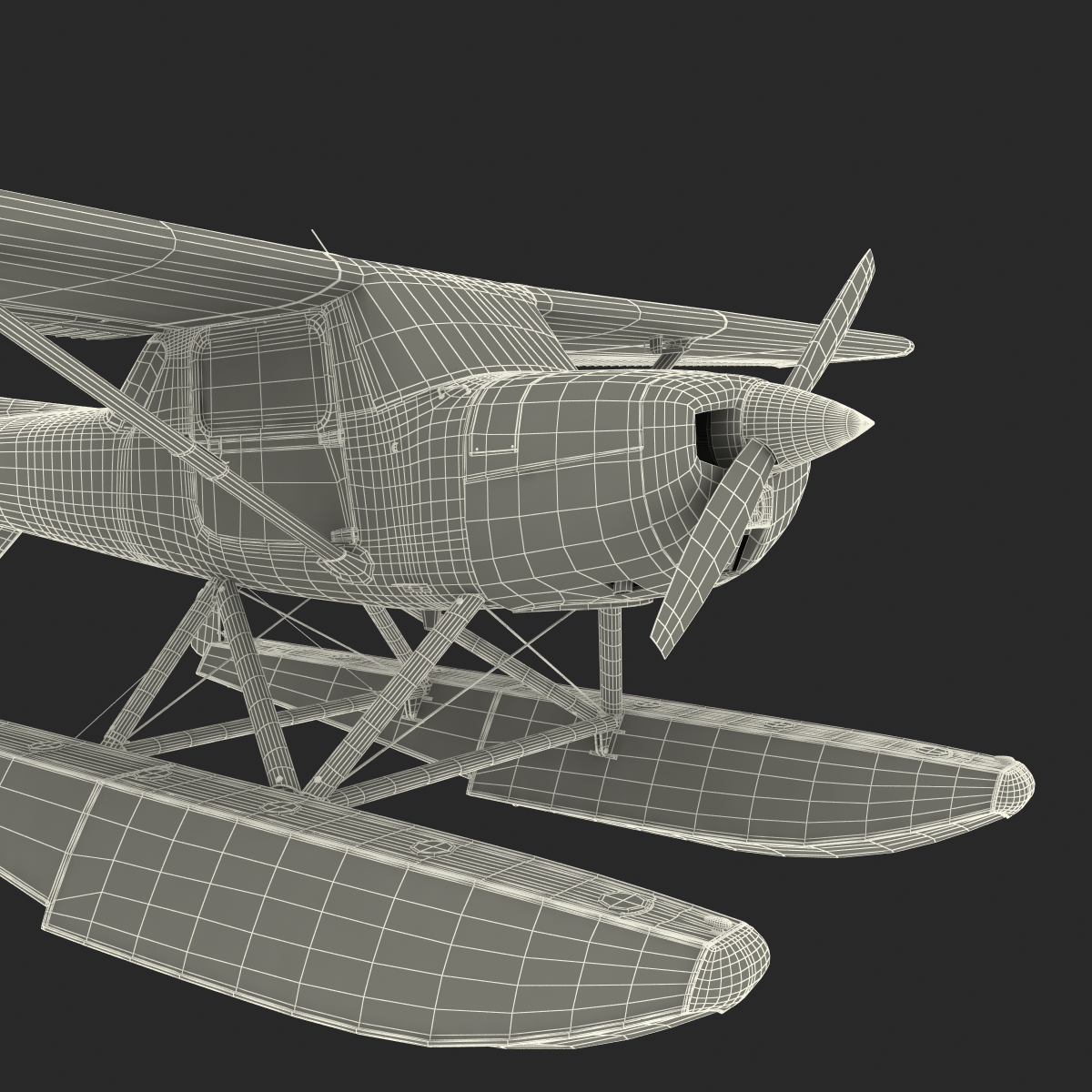 3D Cessna 150 Seaplane 3