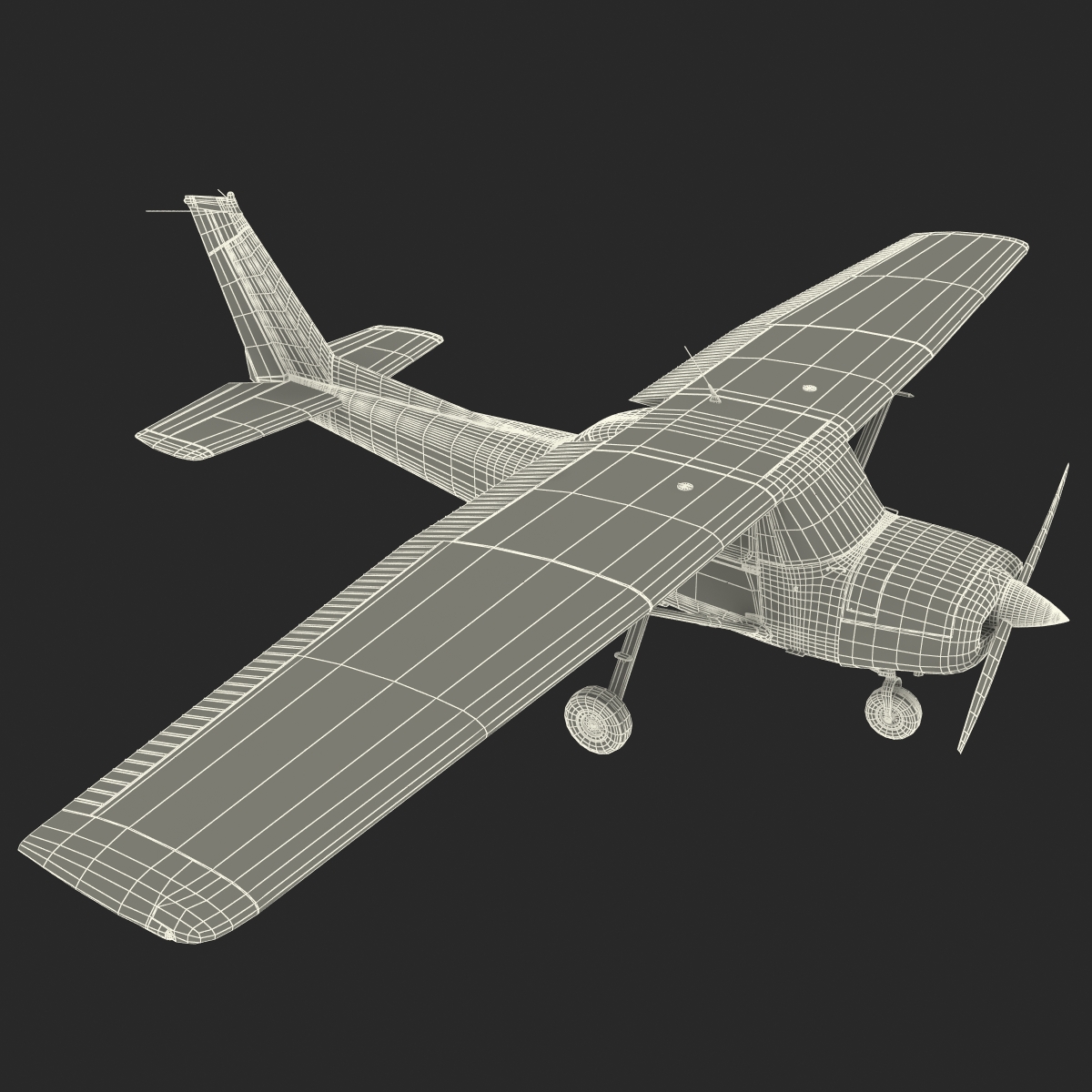 Cessna 150 Rigged 2 3D model