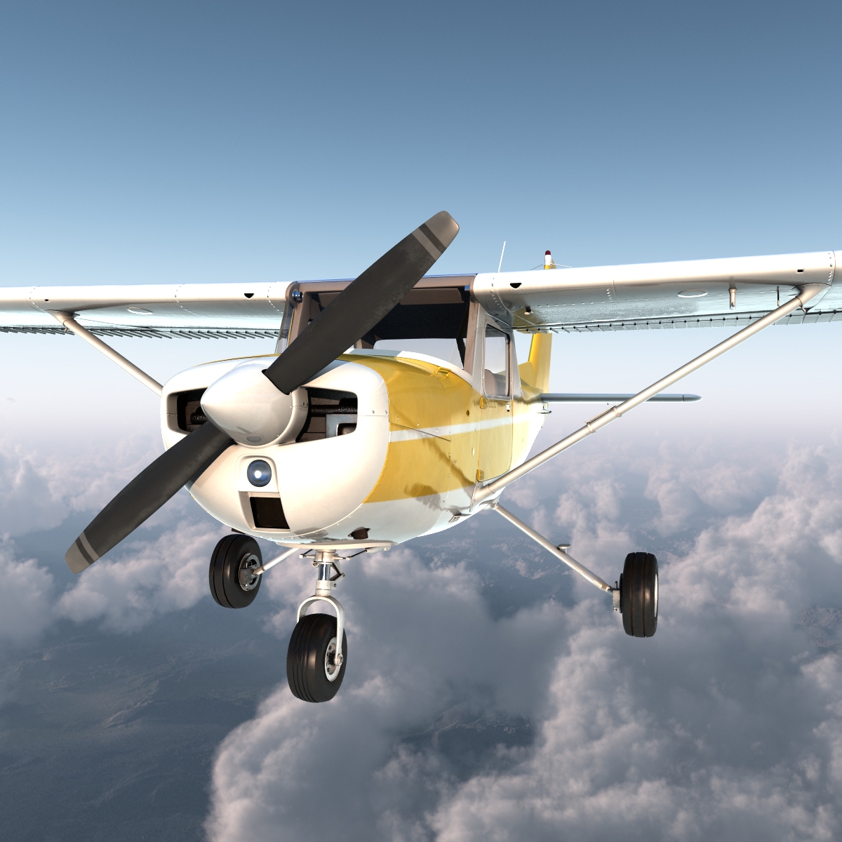 Cessna 150 Rigged 3 3D model