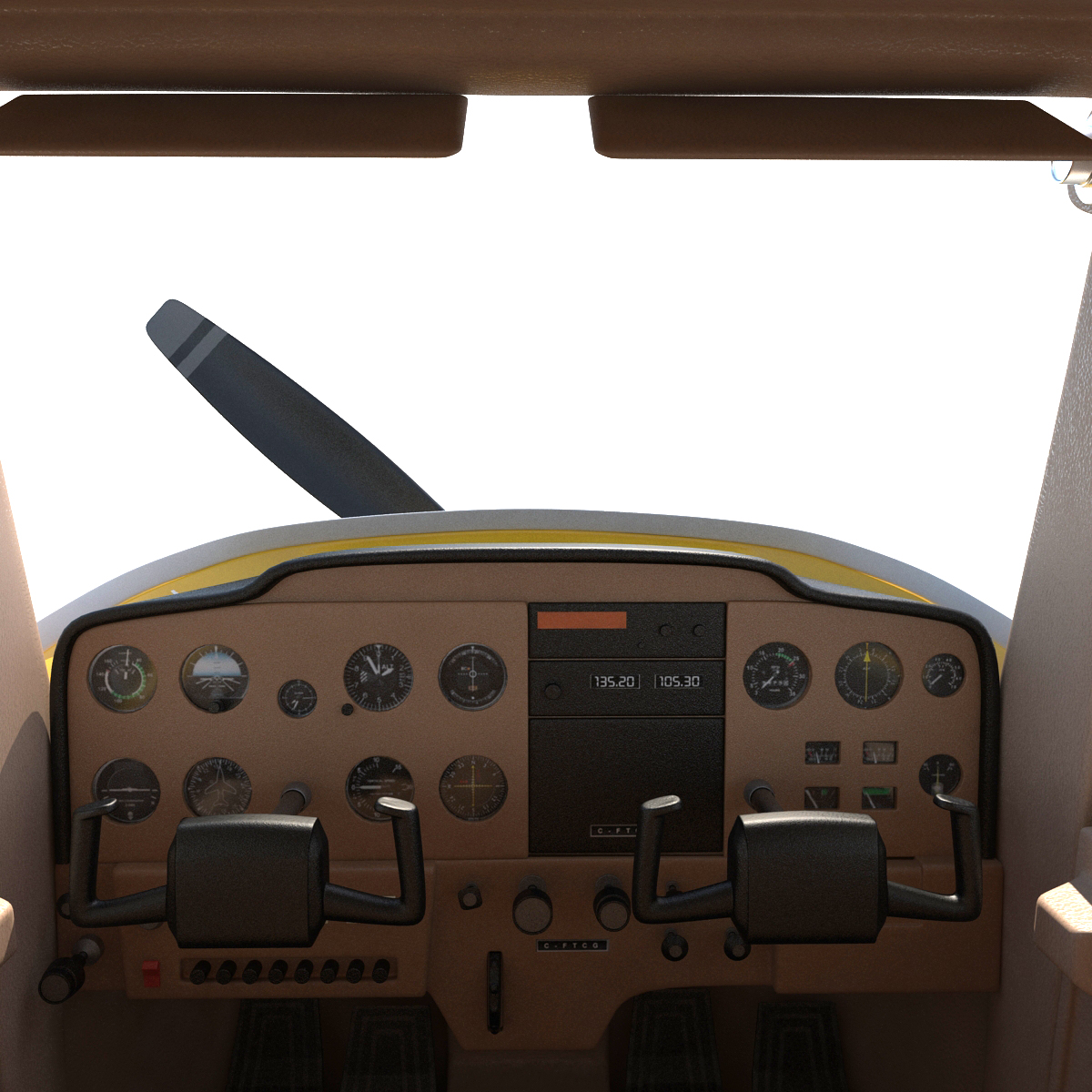 Cessna 150 Rigged 3 3D model