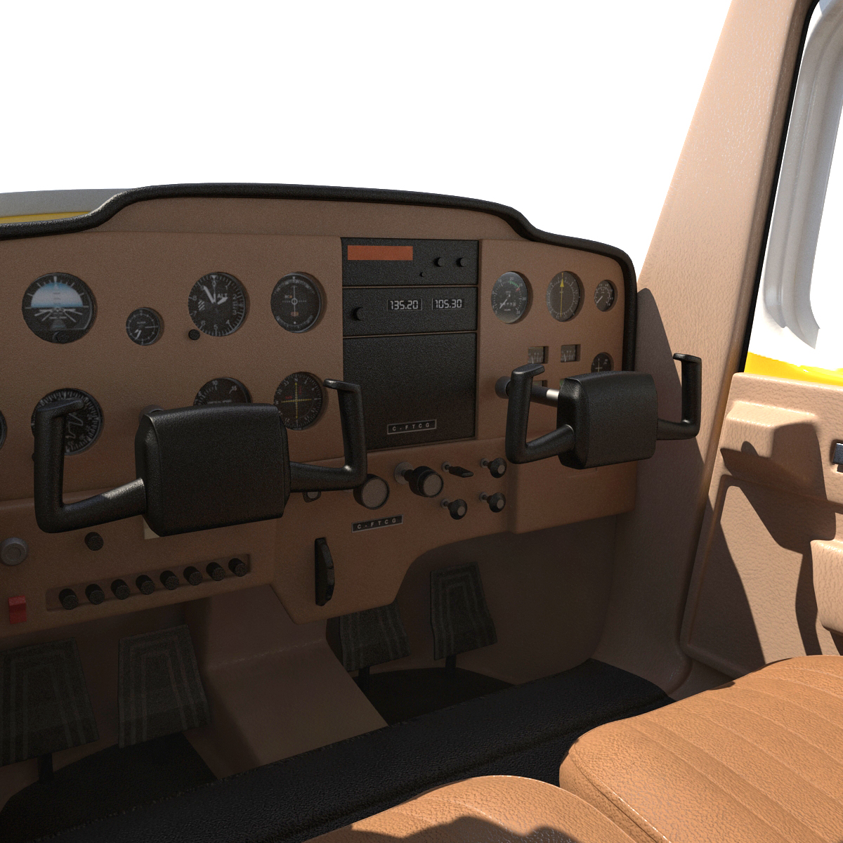 Cessna 150 Rigged 3 3D model