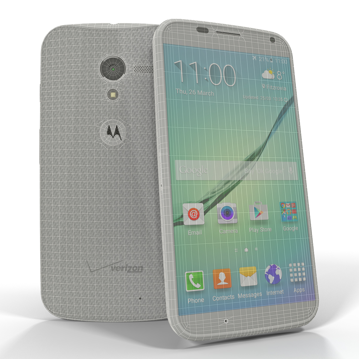 3D Motorola Moto X White