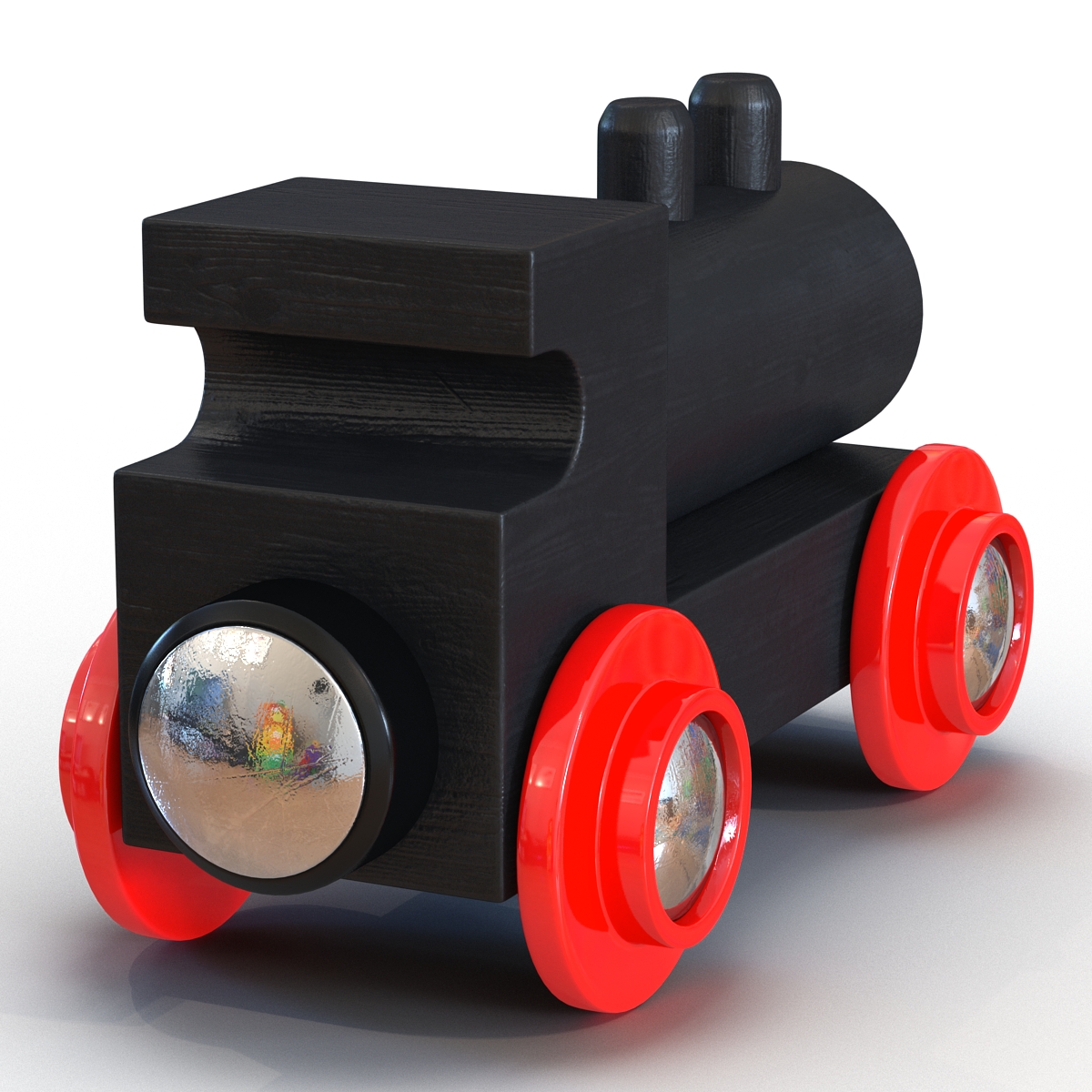 3D Wooden Toy Train 3 model