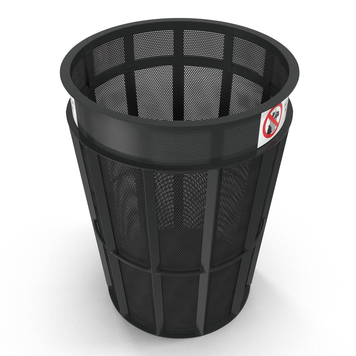 3D Public Garbage Can model