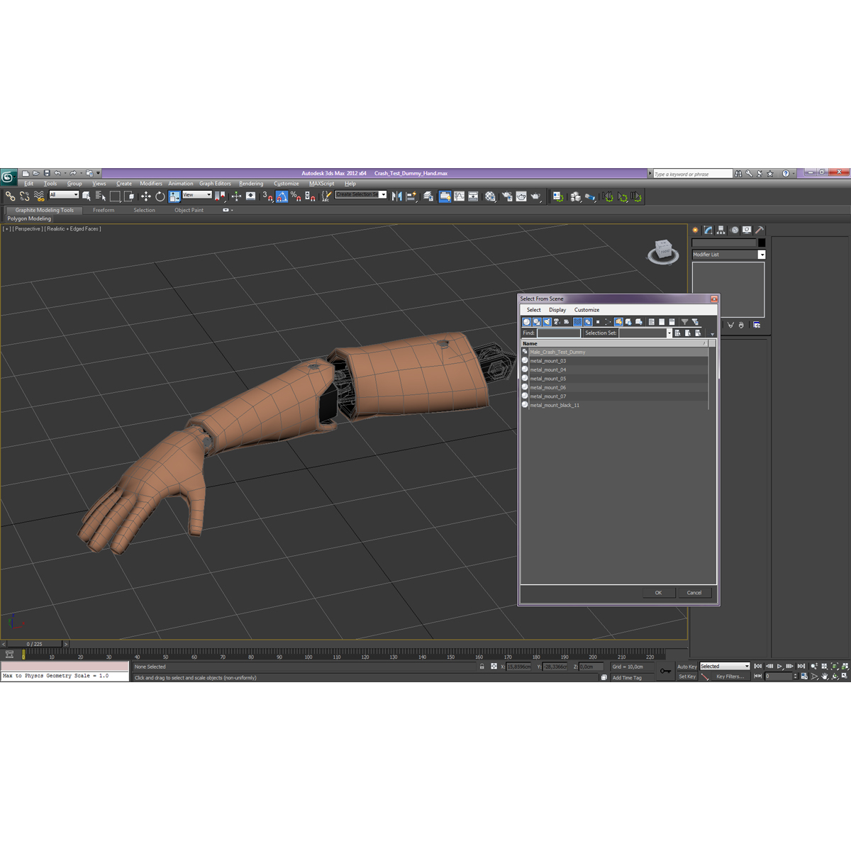 3D Crash Test Dummy Hand