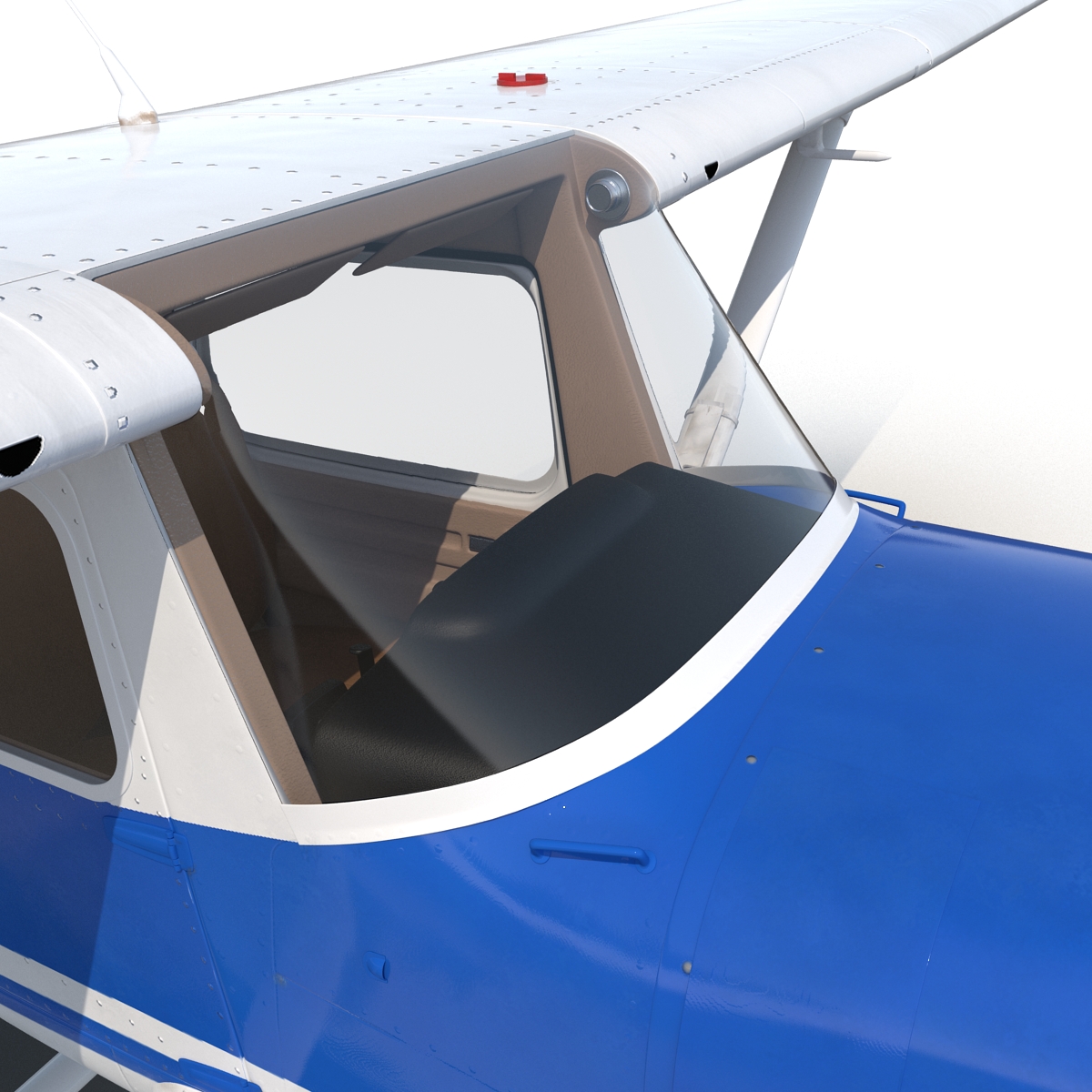 3D Cessna 150 Seaplane Rigged