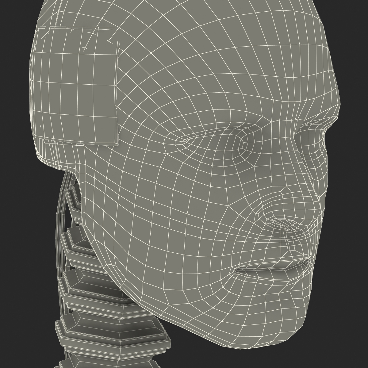 3D Male Crash Test Dummy Head