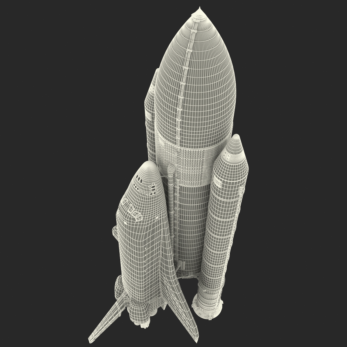 Space Shuttle With Boosters 3D