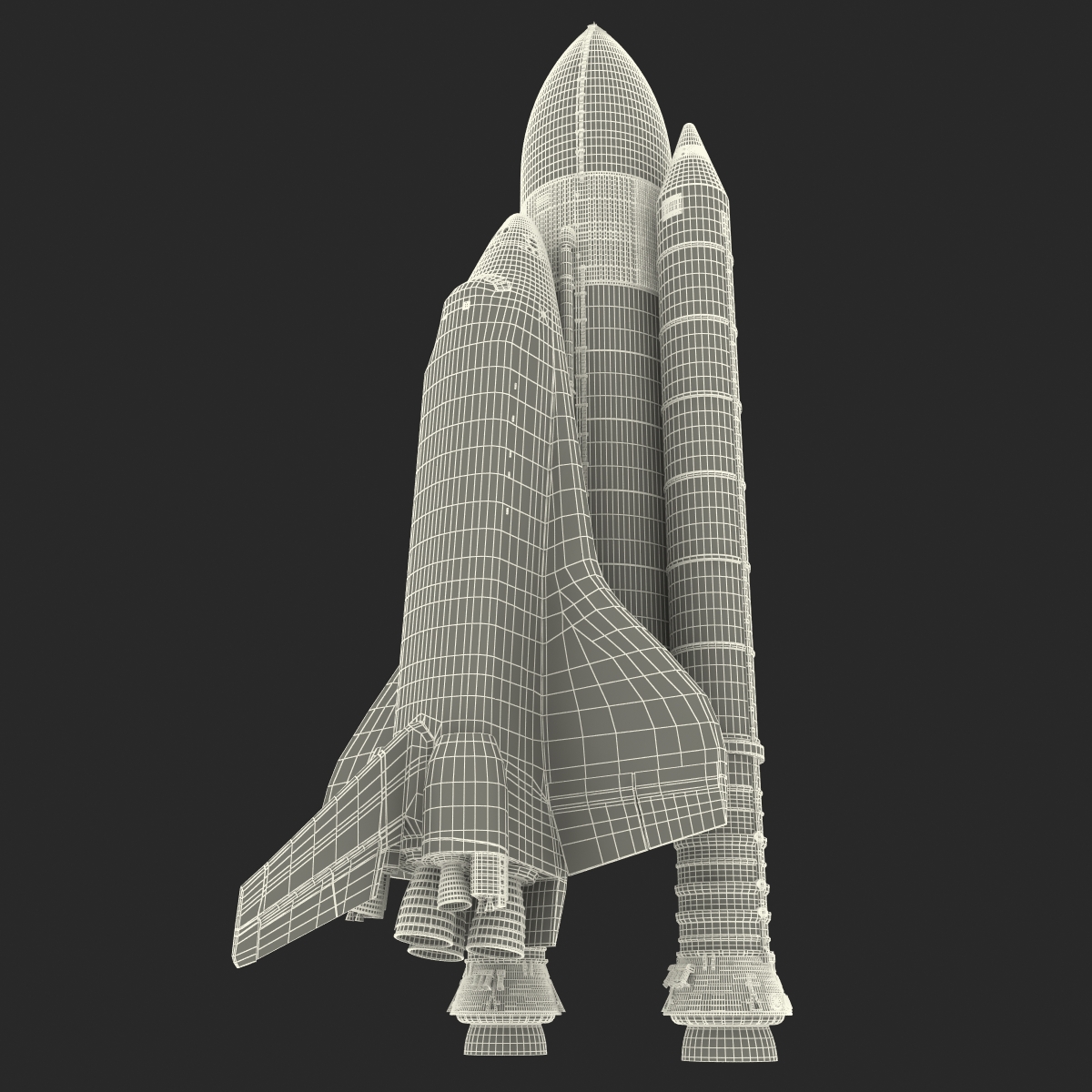 Space Shuttle With Boosters 3D