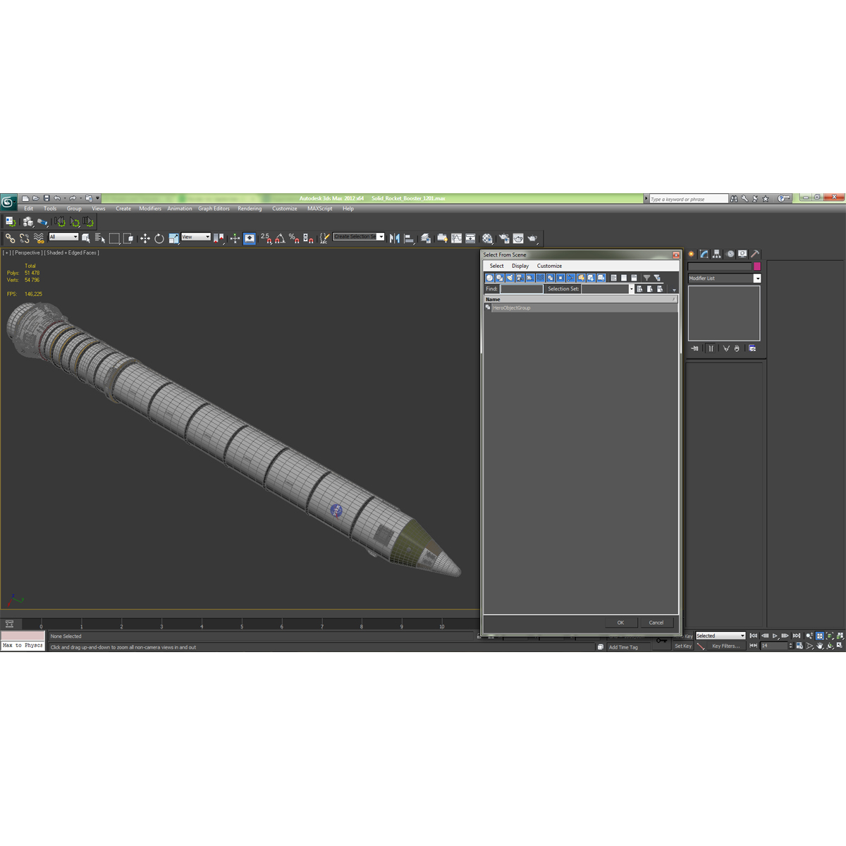 3D model Solid Rocket Booster