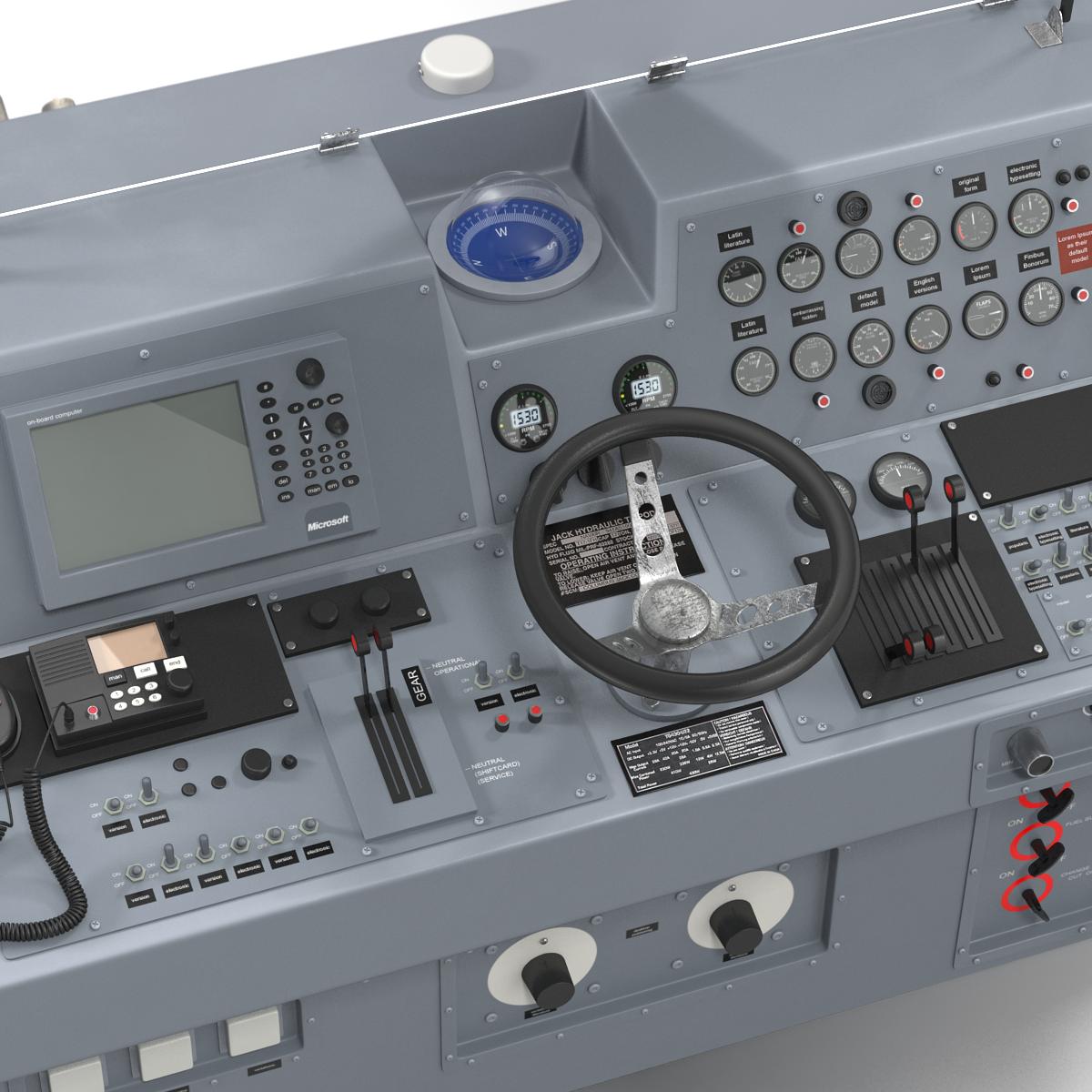 Military Boat Control Panel 3D