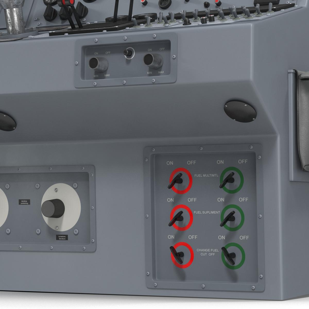 Military Boat Control Panel 3D