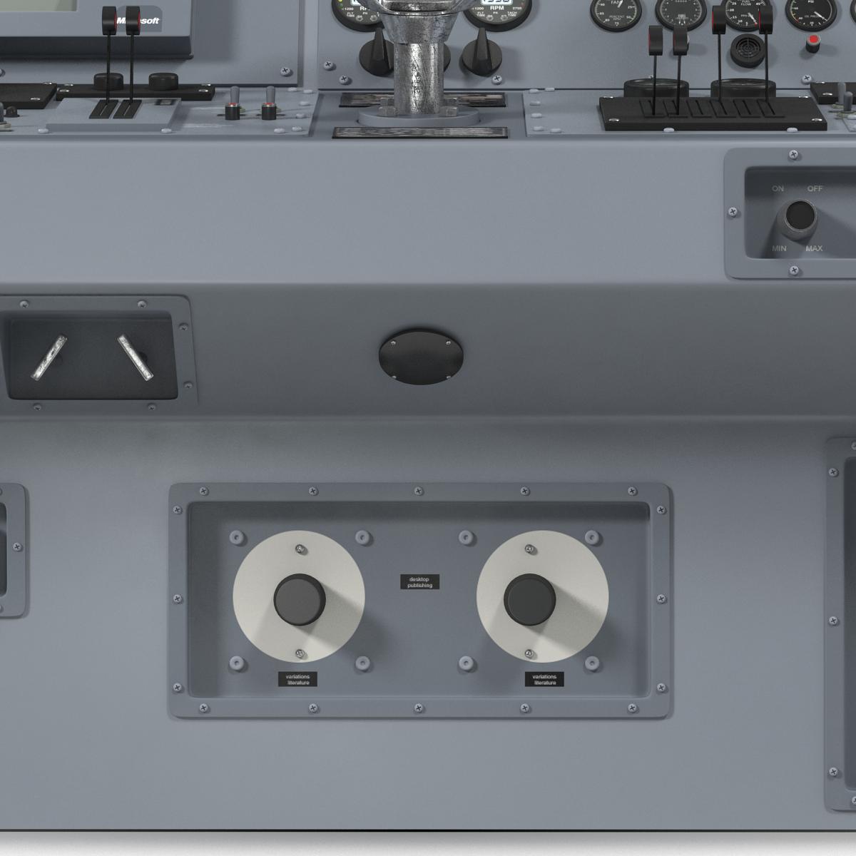 Military Boat Control Panel 3D