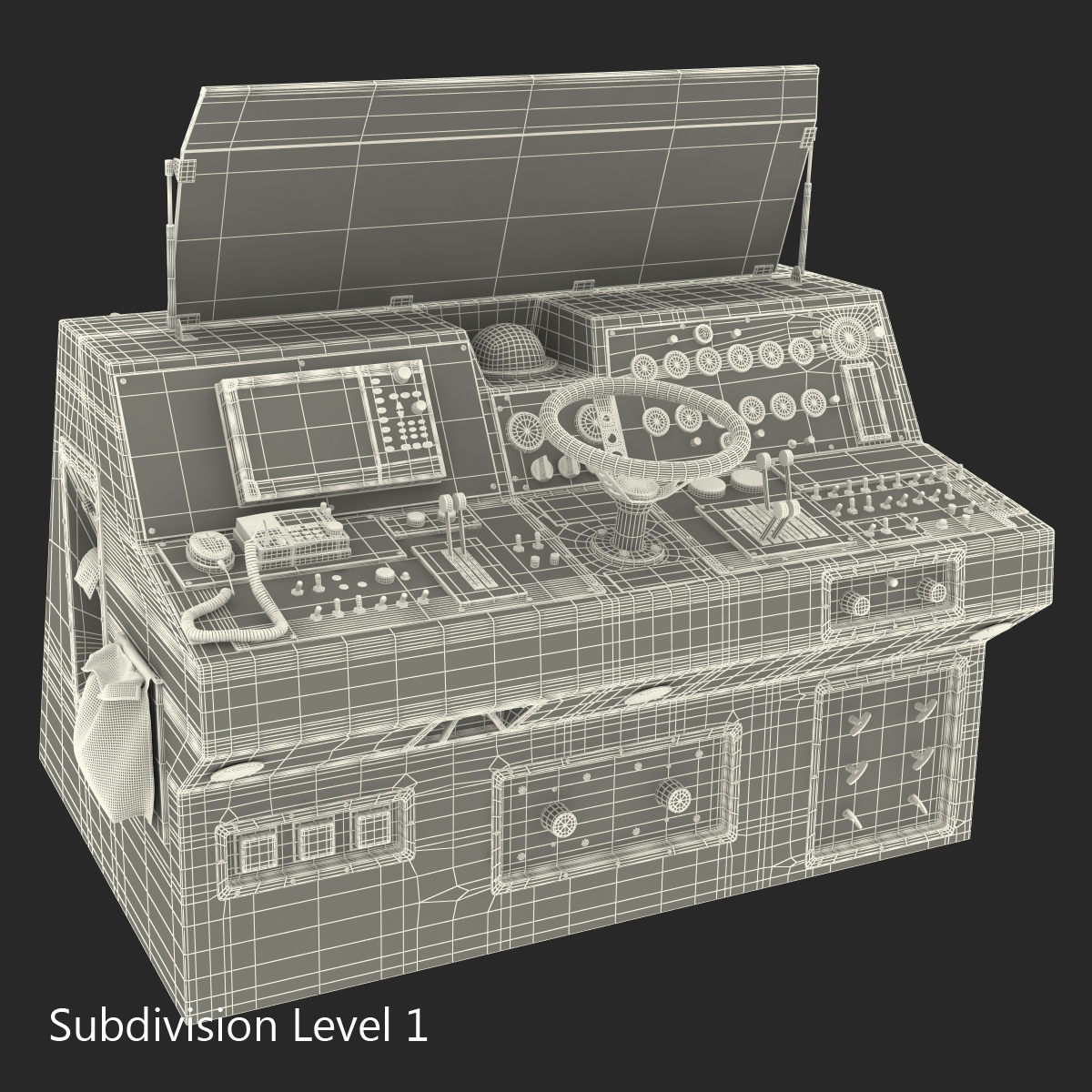 Military Boat Control Panel 3D