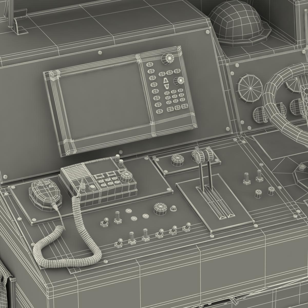 Military Boat Control Panel 3D