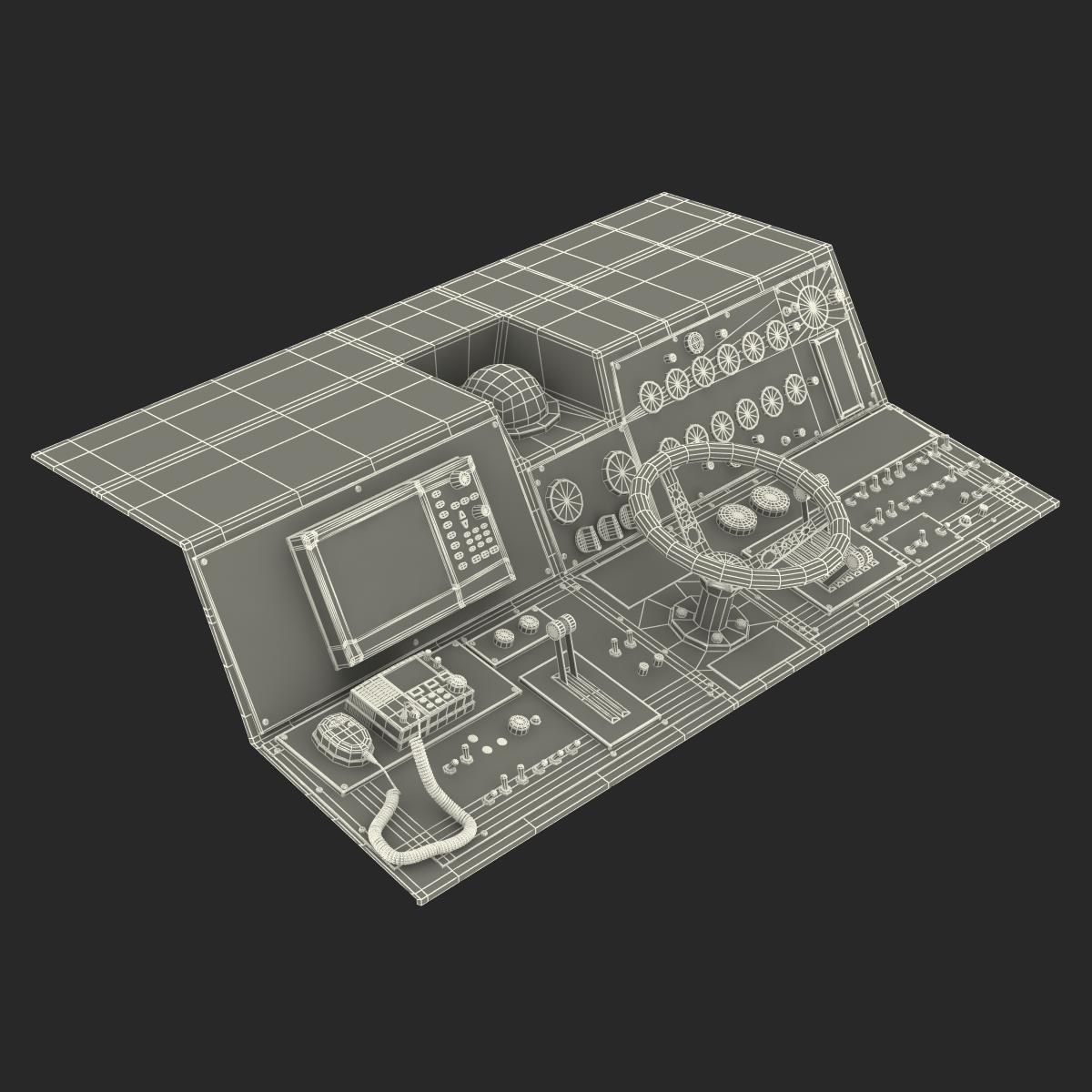 Military Boat Control Panel 2 3D model