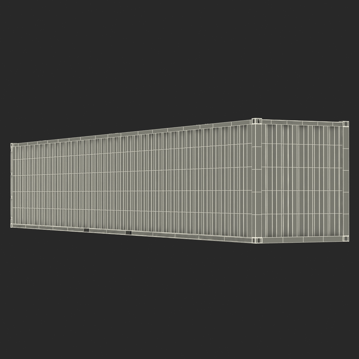 3D 48 ft Shipping ISO Container Blue model