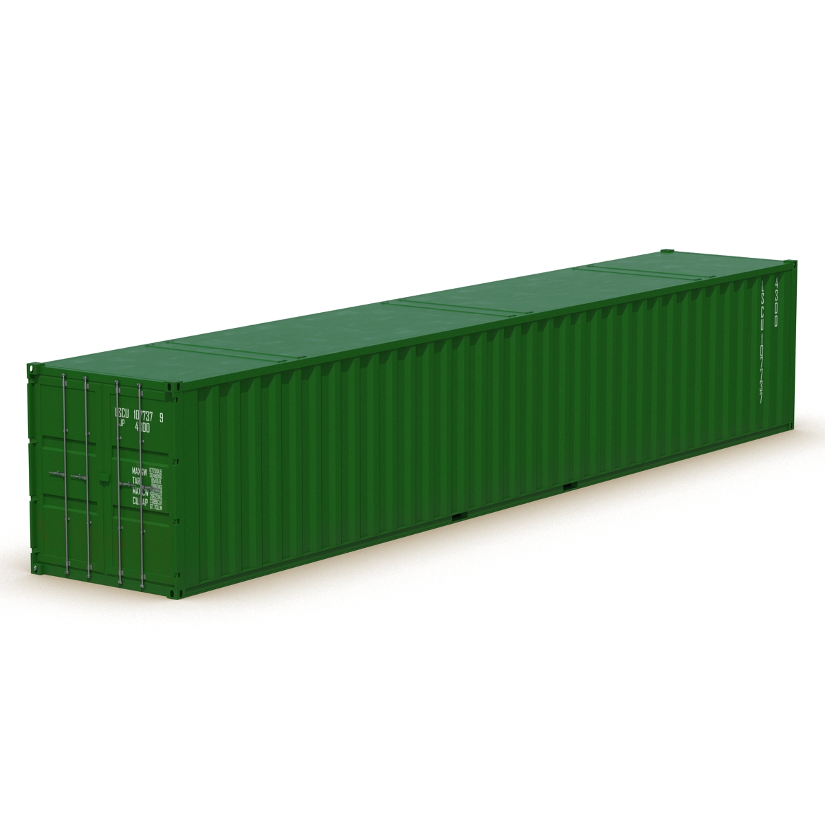 48 ft Shipping ISO Container Green 3D model