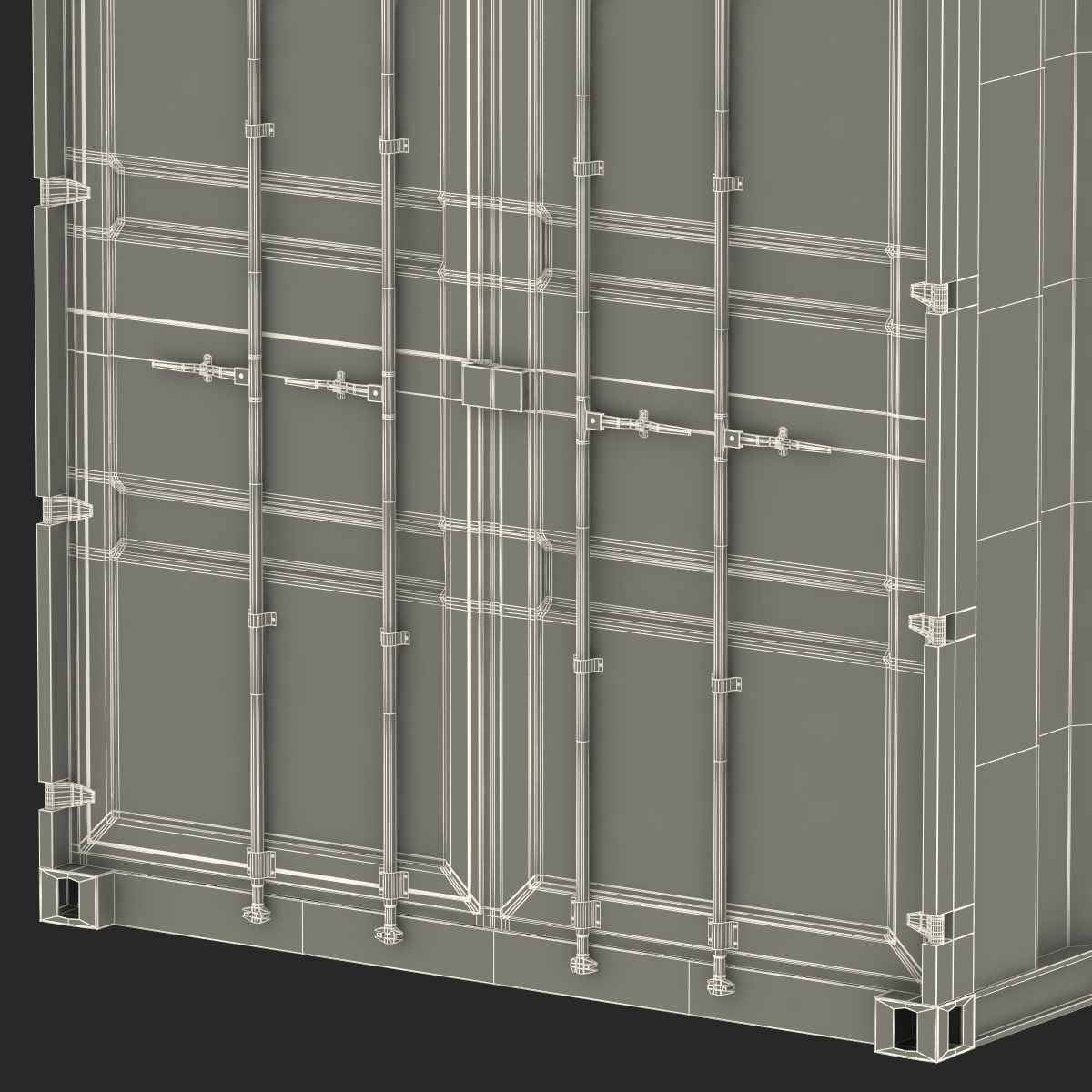 48 ft Shipping ISO Container Green 3D model