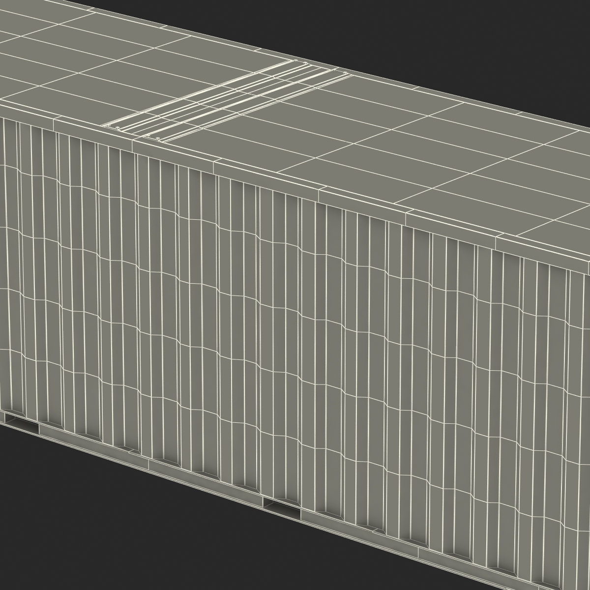 48 ft Shipping ISO Container Green 3D model