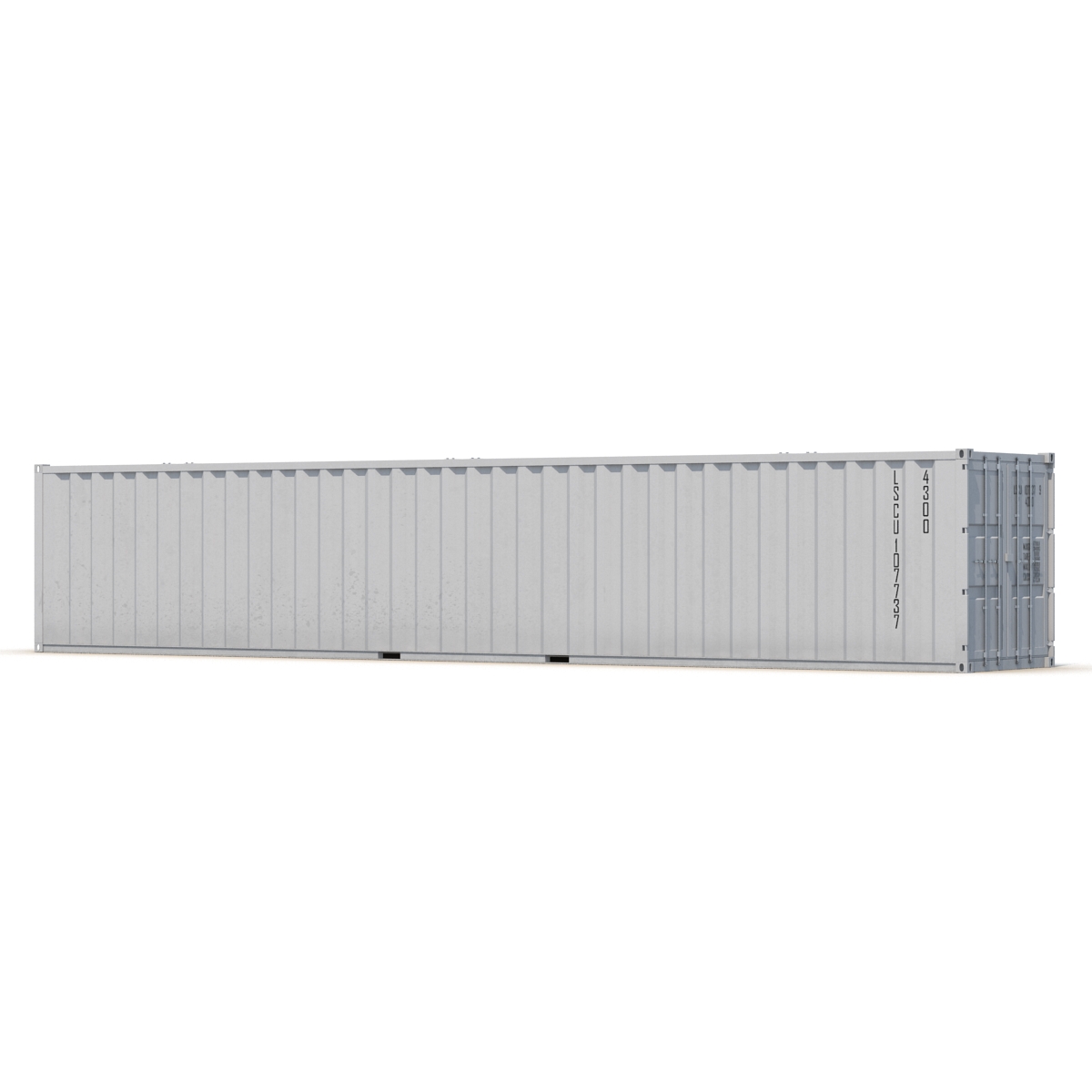 48 ft Shipping ISO Container White 3D model