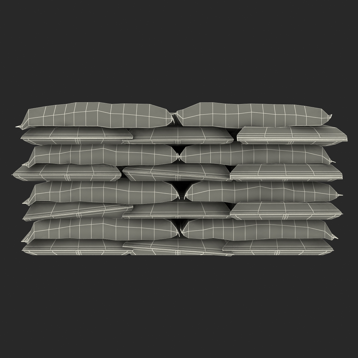 Cement Bags Stack 2 3D model